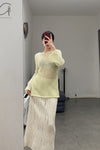 SWAYING/KNIT Paper Yarn Top SW212SZ39 Green PS23